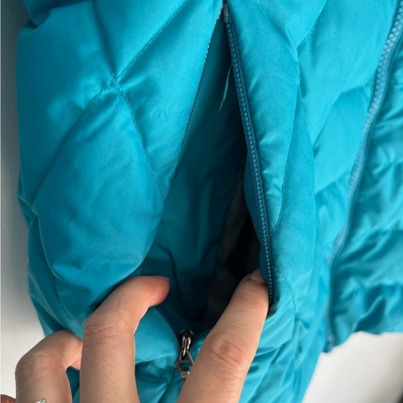 152. REI Women’s Down Puffer Jacket Blue Green Small - Picture 6 of 14